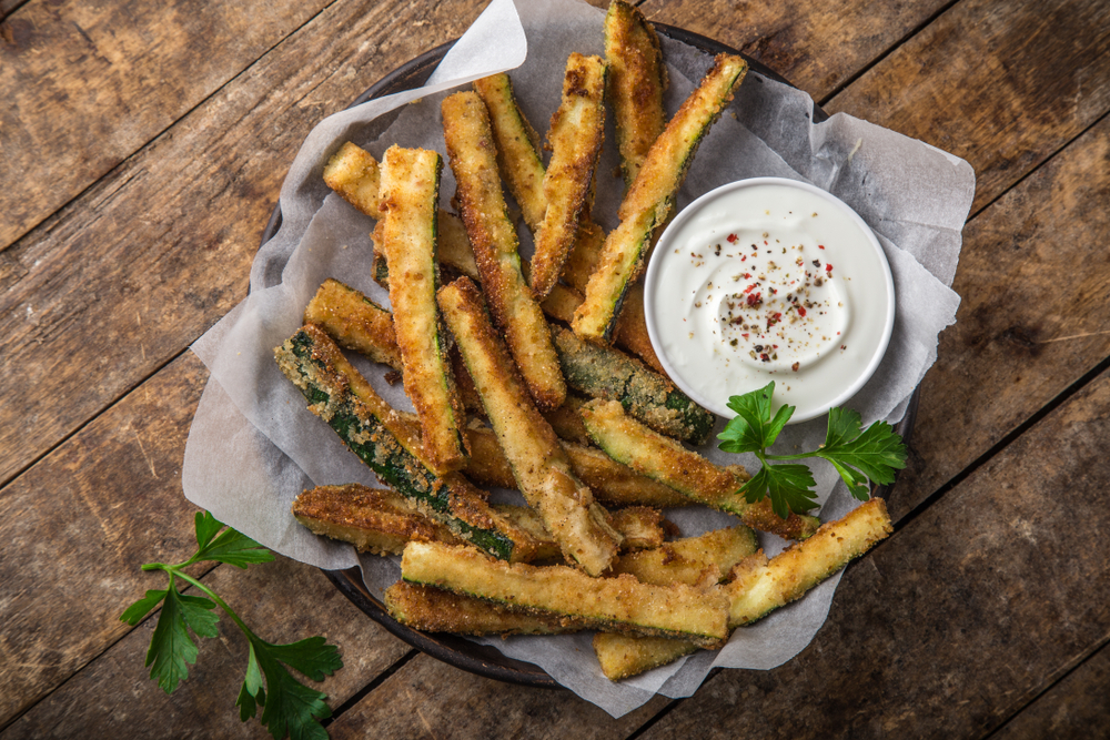 Baked Zucchini Fries with Tzatziki